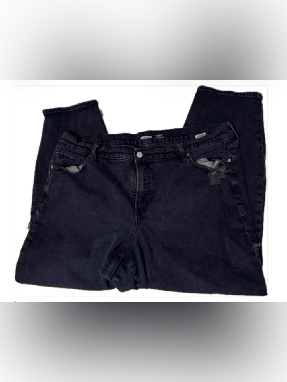 High-Rise Distressed Black Jeans sz 22 Plus Old Navy Denim